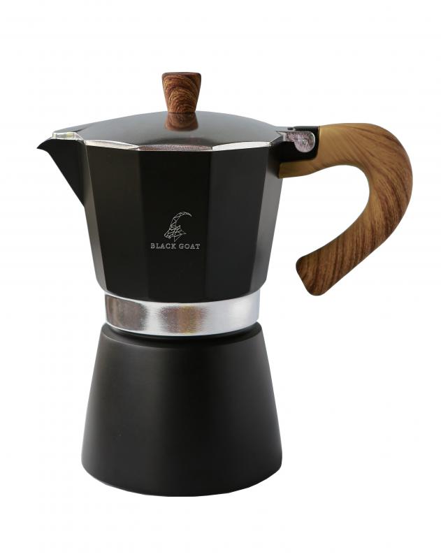 Black Goat 6 Cup Moka Pot - Siyah